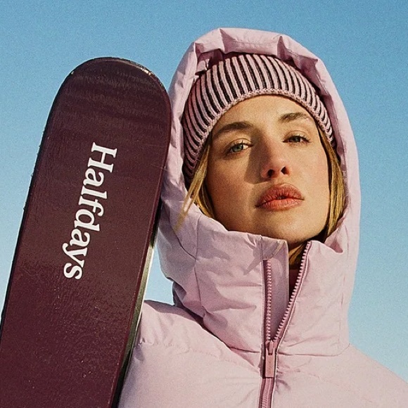 Halfdays Merino Beanie Striped 100% Wool Winter Hat Pink Purple - Picture 3 of 8